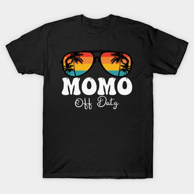 Momo Women Off Duty Sunglasses Grandma Hello Summer Sunset T-Shirt by TeeaxArt